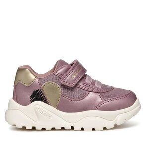 Geox Baby Toddler Girl Ciufciuf Shoes Sneakers, Dark Pink Gold, US 7, EU 23